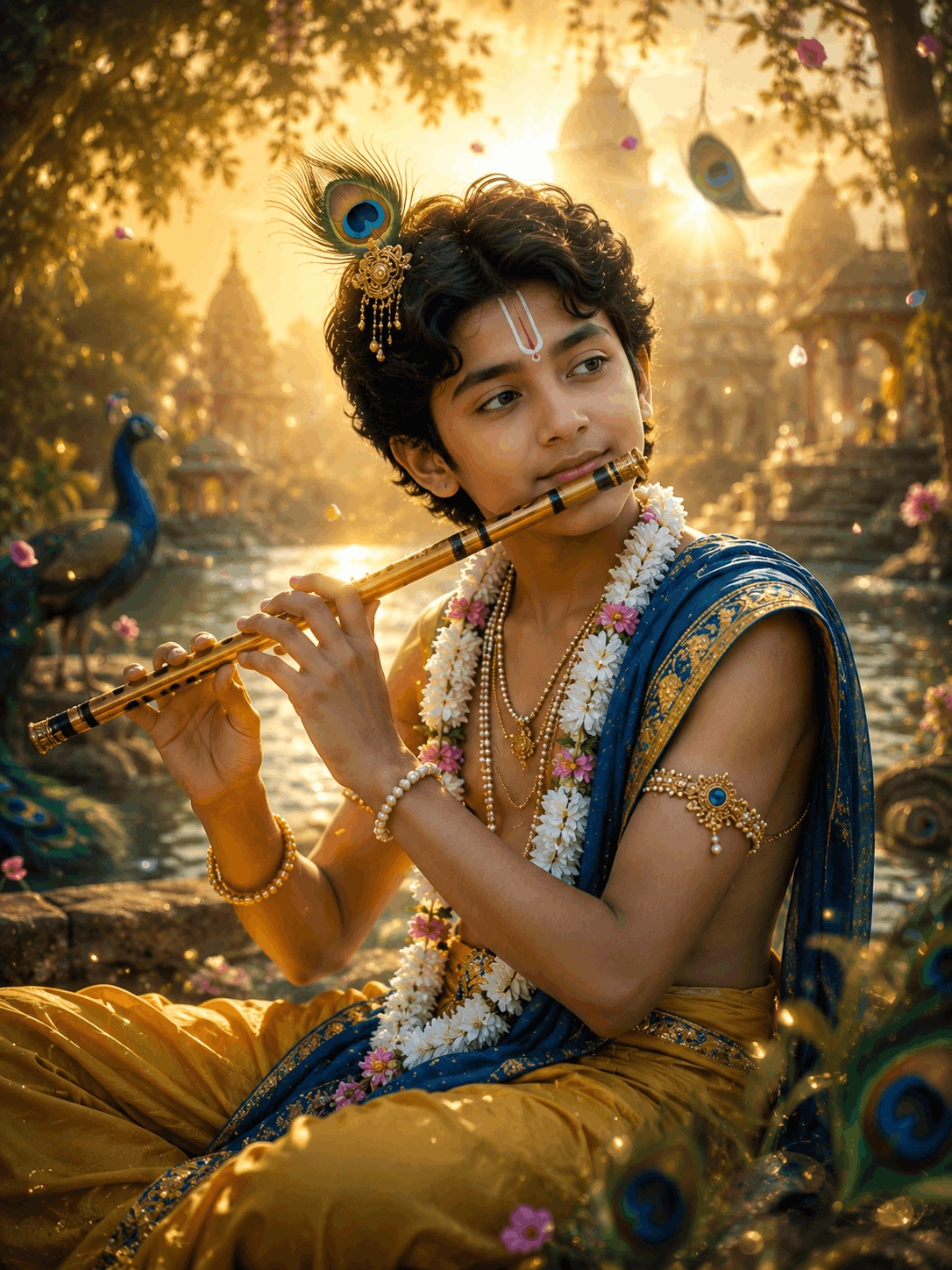 Krishna Divine Portrait – Janmashtami AI Photo Transformation