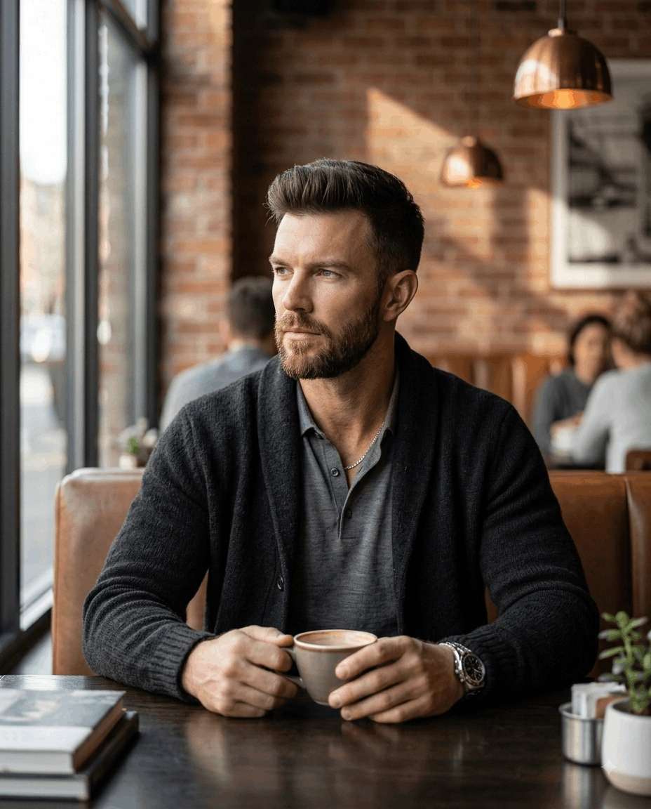 Urban Cafe Coffee Portrait Prompt