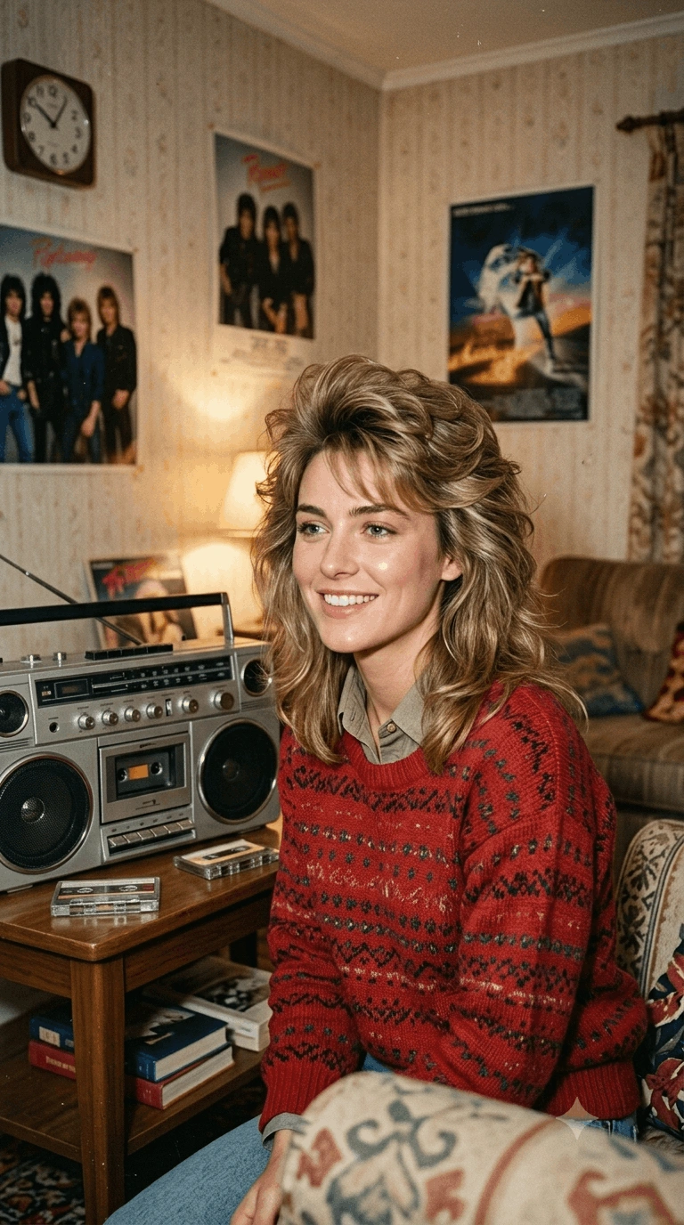 Cozy 80s Room Retro Identity Portrait