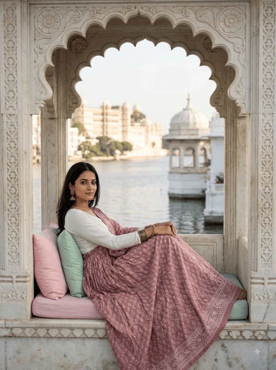 Udaipur Lake Pichola Photo Editing Prompt