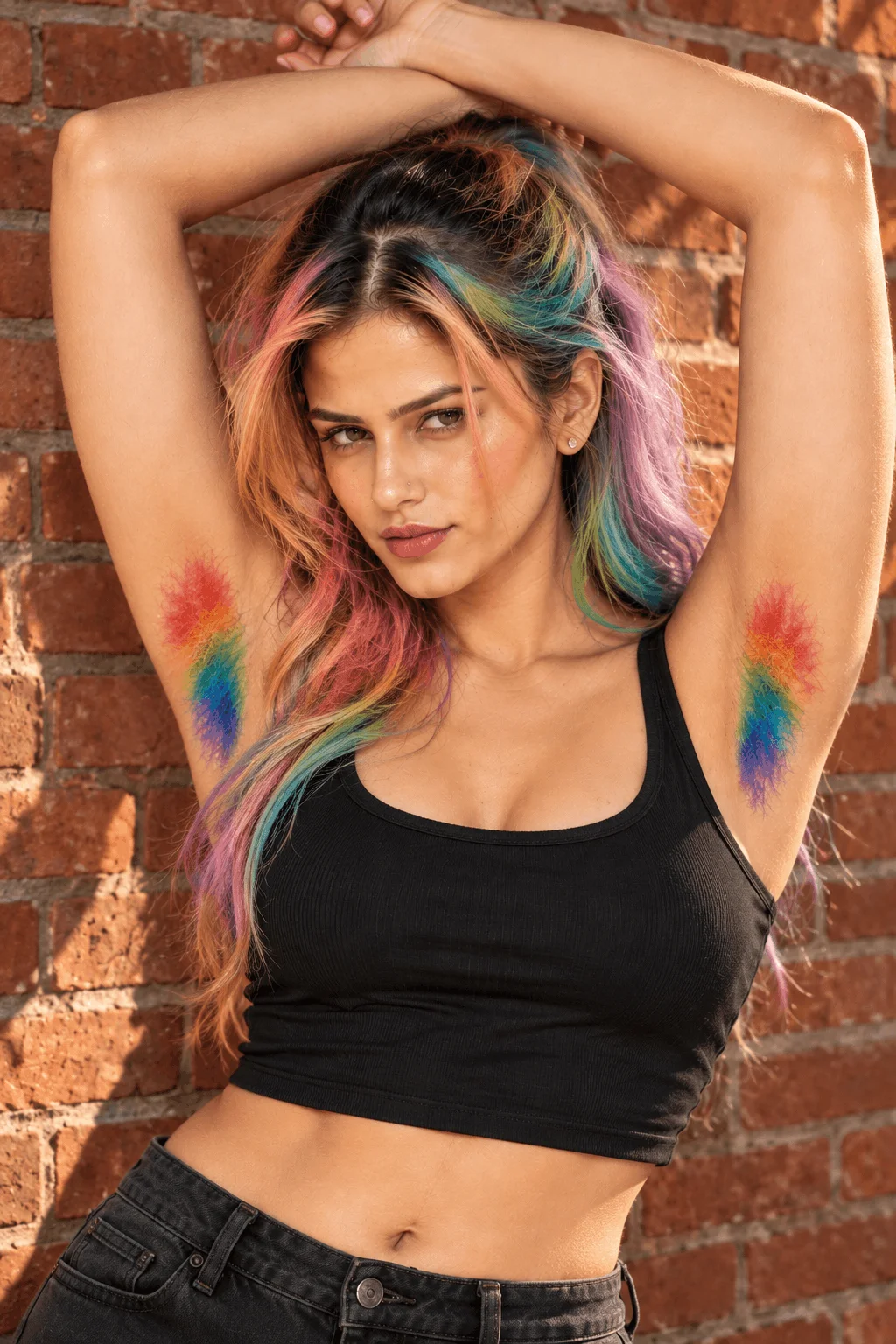 Rainbow Body Positivity Editorial Portrait