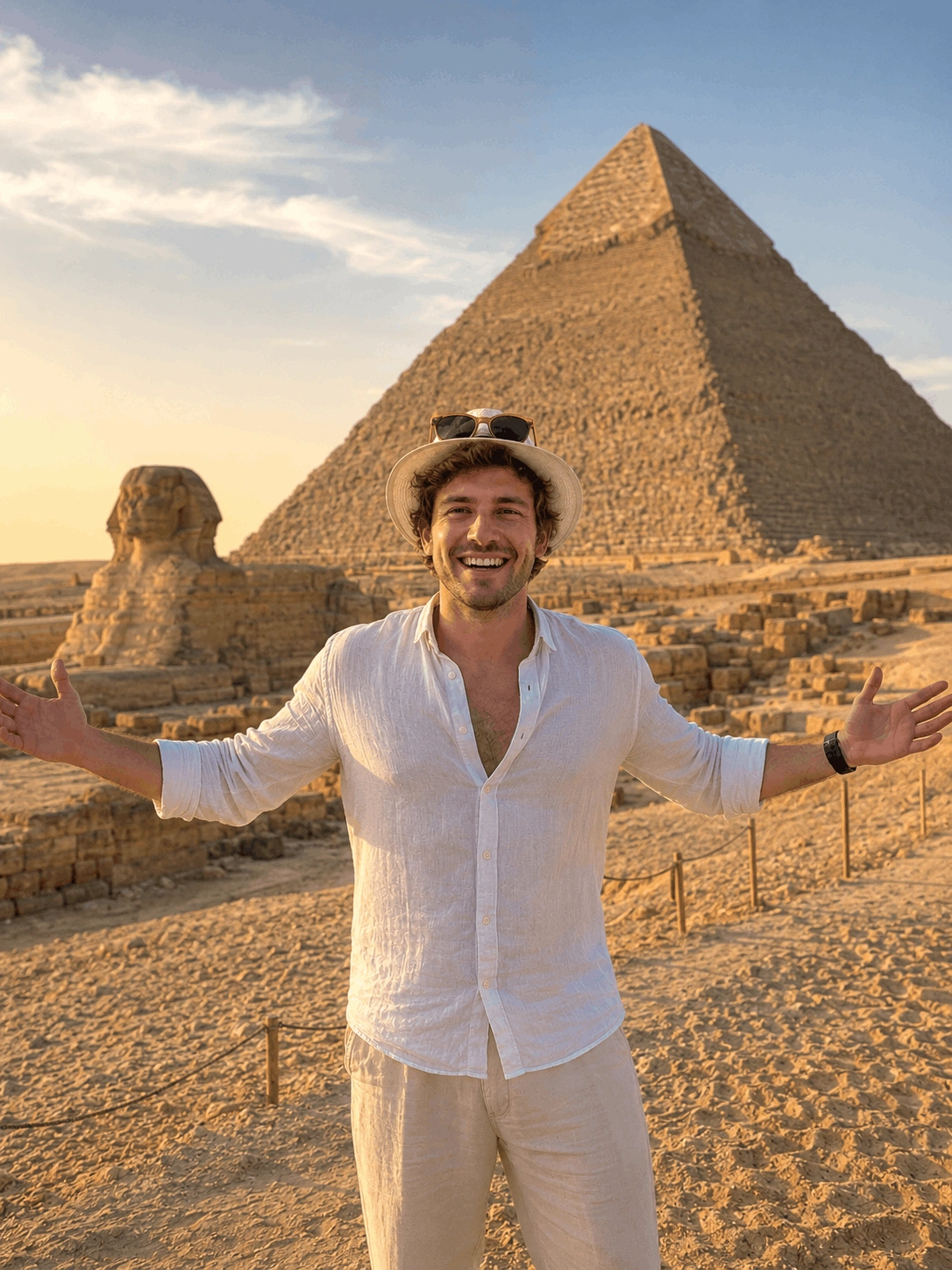 Pyramids of Giza AI Photo Prompt – Egypt Travel Photography
