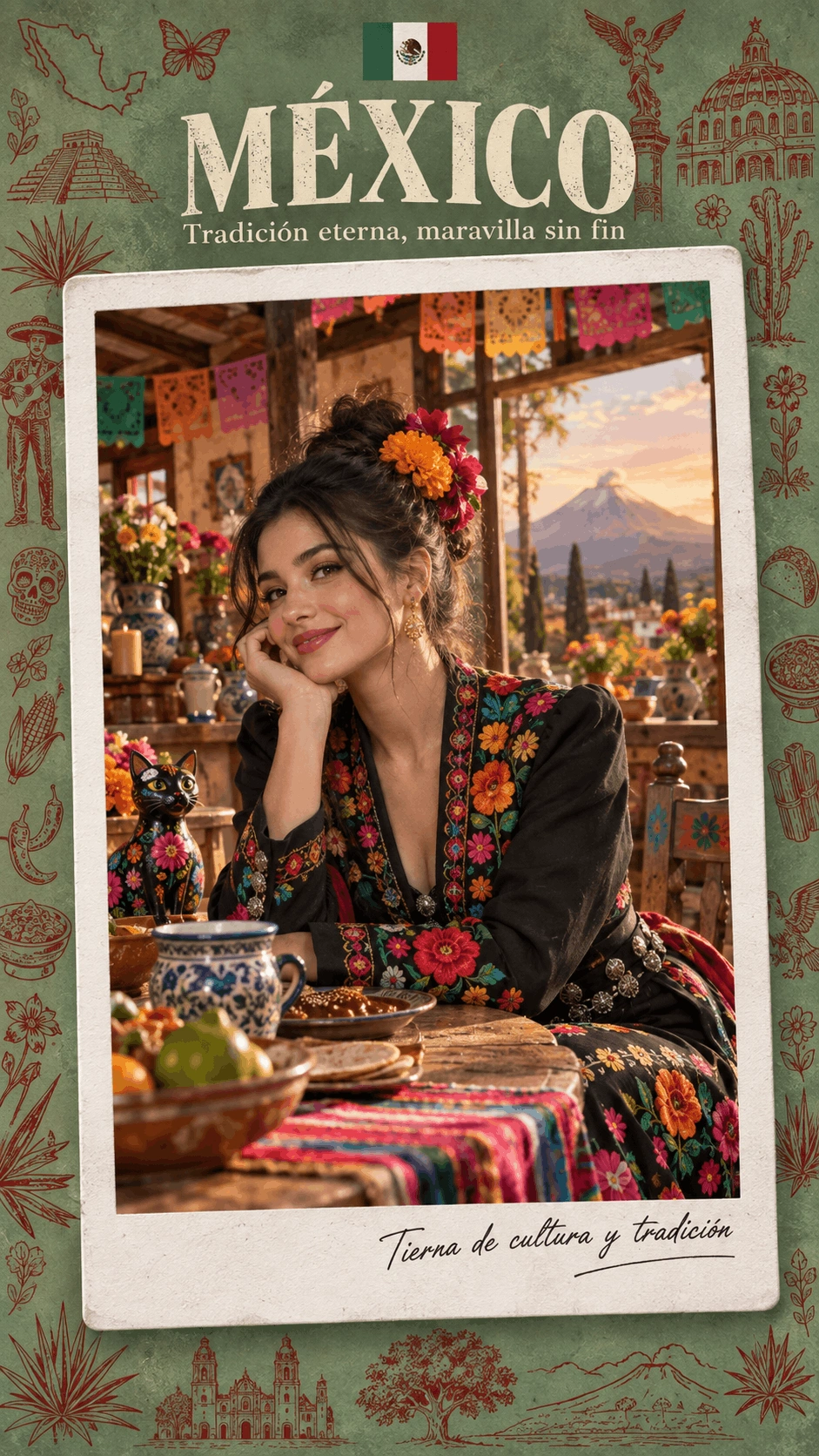 México: Tradición Eterna – Retrato Cultural Mexicano Cinematográfico IA