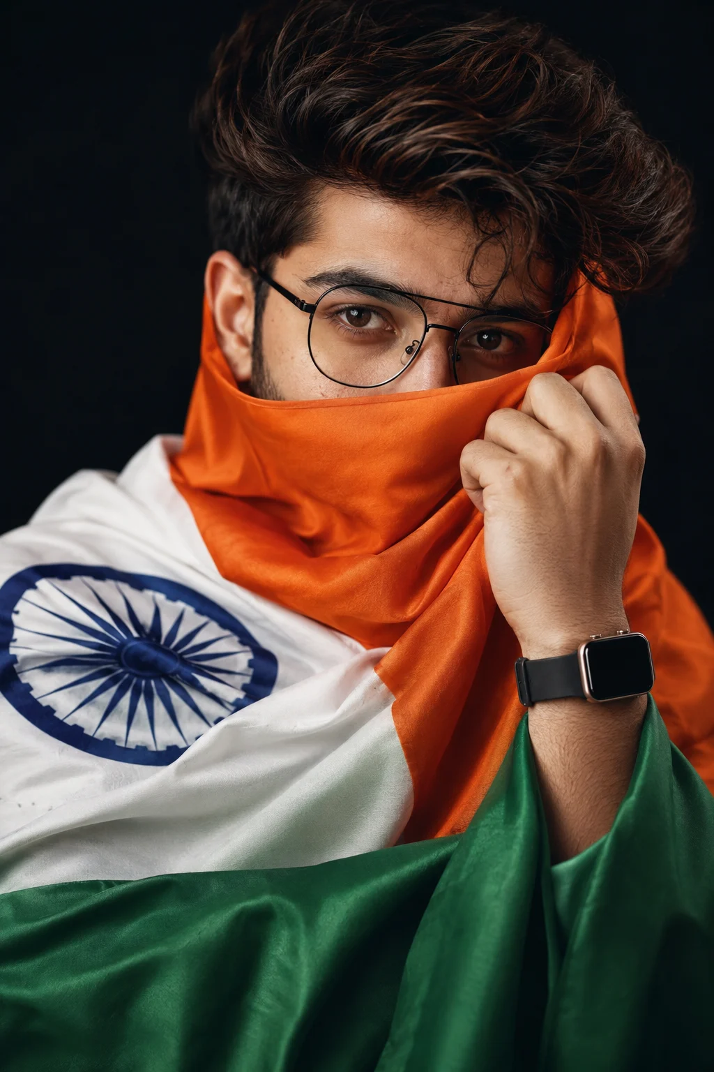 Indian Flag Patriotic Portrait AI Prompt