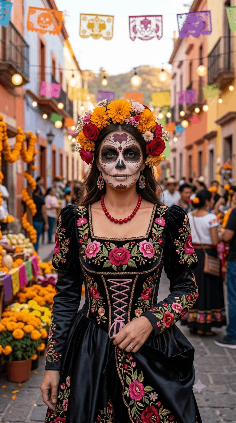 Retrato Catrina en Festival Callejero – Día de los Muertos