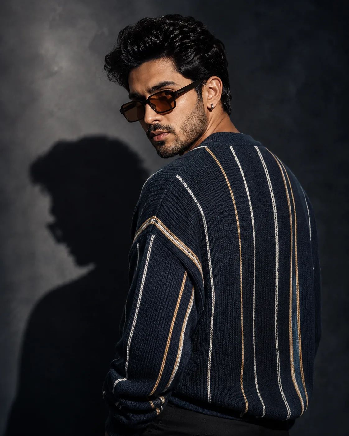 Luxury Studio Fashion Editorial Portrait of a Man AI Prompt