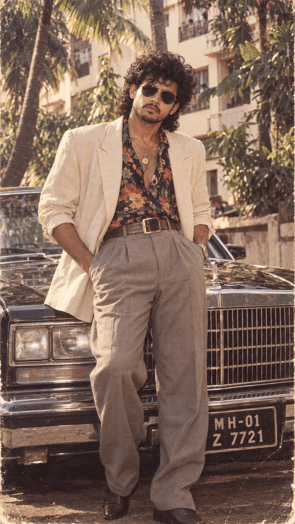 Late-1980s Aviator & Vintage Car Men's Fashion Portrait